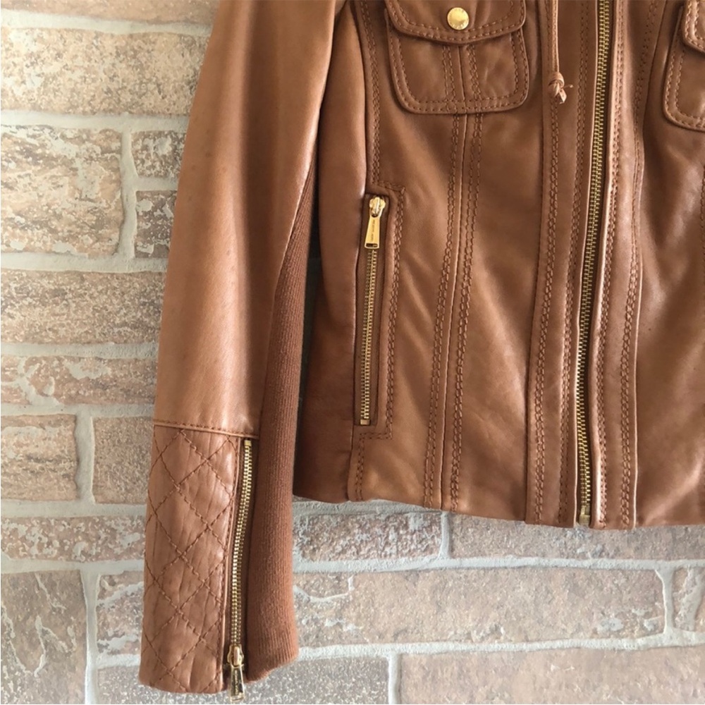 Michael Kors Quilted Leather Jacket - Picture 4 of 8